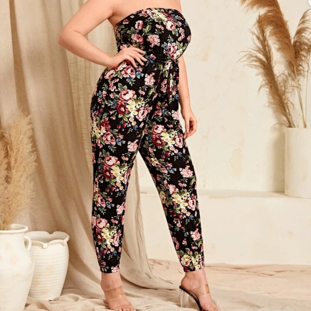 New Strapless Jumpsuit plus size
